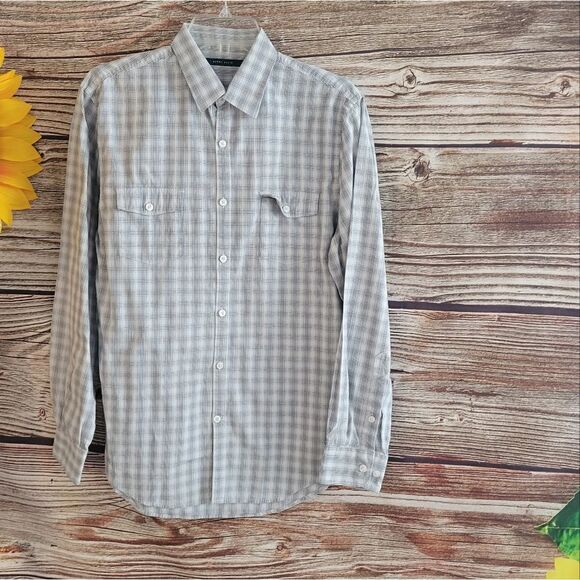 Perry Ellis long sleeve dress shirt men's medium pre-owned - Picture 1 of 5